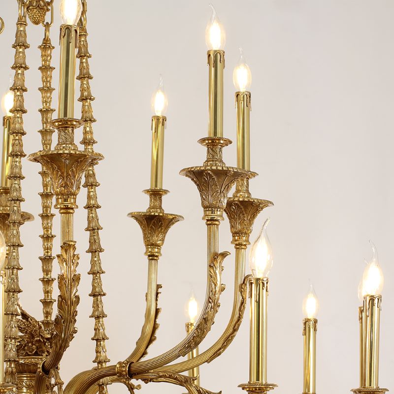 71X98 Inch Rococo Style Big French Empire Copper Chandelier for Foyer-Briglighting