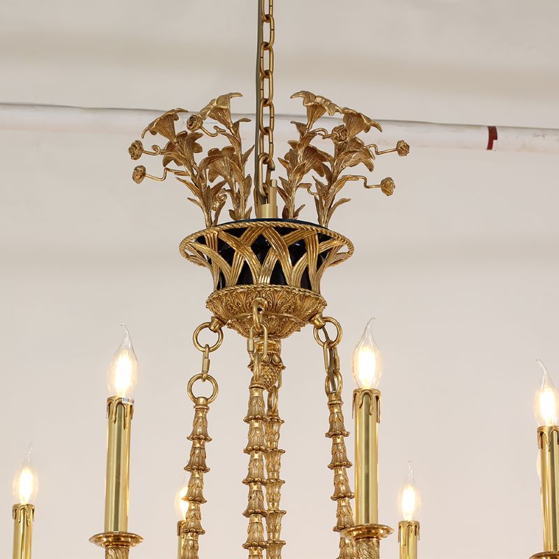 71X98 Inch Rococo Style Big French Empire Copper Chandelier for Foyer-Briglighting