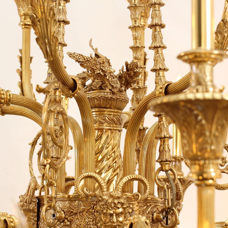 71X98 Inch Rococo Style Big French Empire Copper Chandelier for Foyer-Briglighting