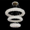 (24+36+48) Inch 3 Tiers Modern Geode Quartz Crystal LED Ring Chandelier-Briglighting