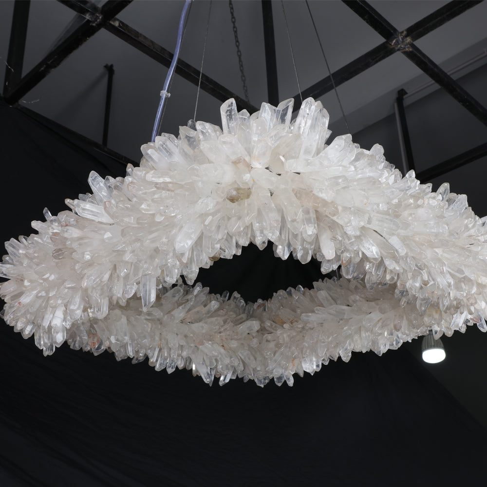 24'' Square Modern Geode Quartz Crystal Chandelier-Briglighting