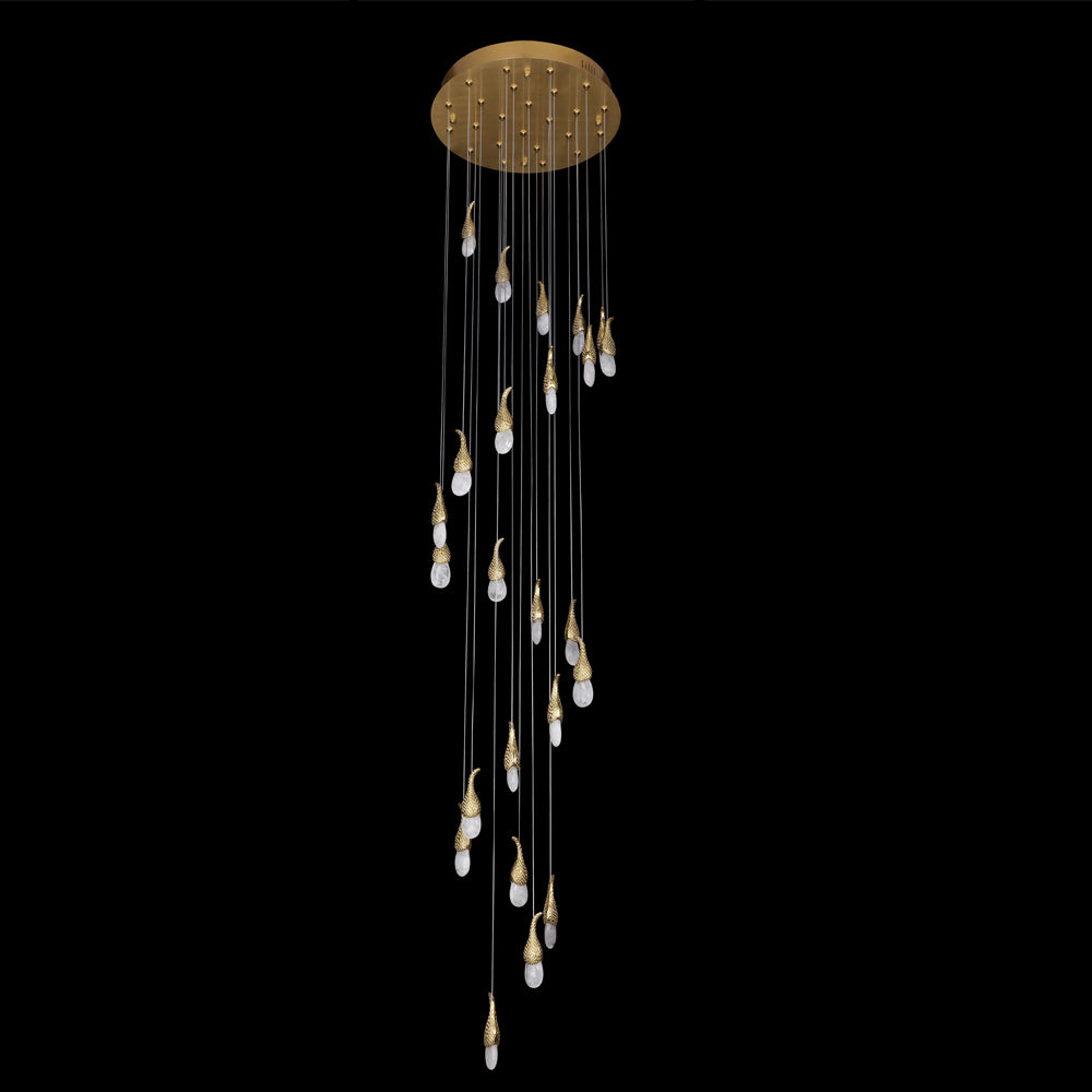 24 Rock Crystal Short-eggplants Modern Chandelier 138 Inch Long Staircase LED Chandelier-Briglighting