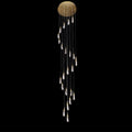 24 Rock Crystal Long-eggplants Modern Chandelier 138 Inch Long Staircase Chandelier-Briglighting