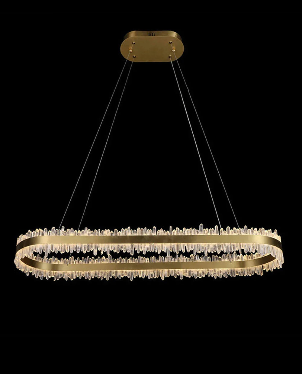 47 Inch Linear Chandelier Modern Quartz Crystal Chandelier for Dining Room-Briglighting