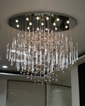 59'' Oval Chandelier for Dining Room Big Modern Glass Bubble Chandelier-Briglighting