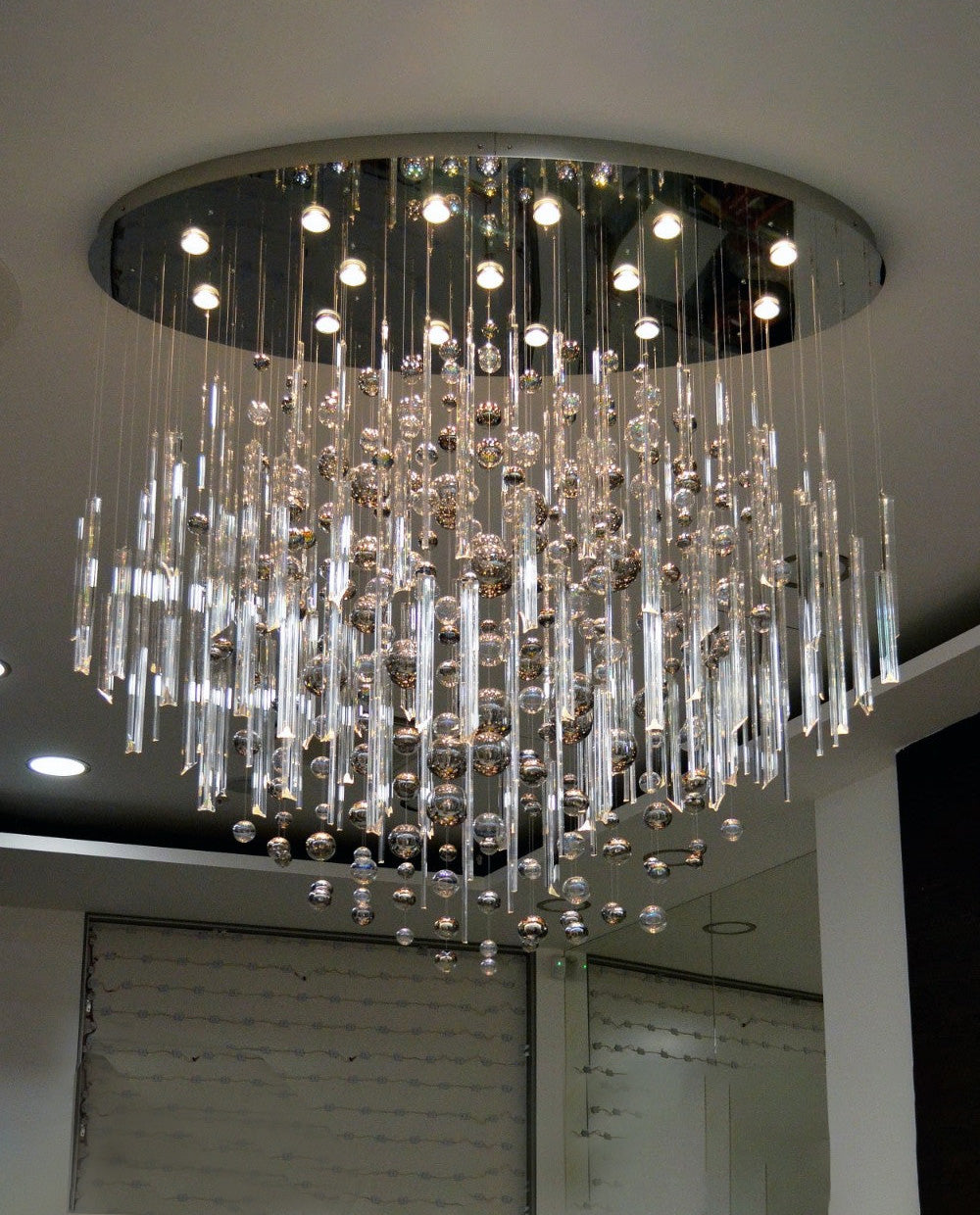 59'' Oval Chandelier for Dining Room Big Modern Glass Bubble Chandelier-Briglighting