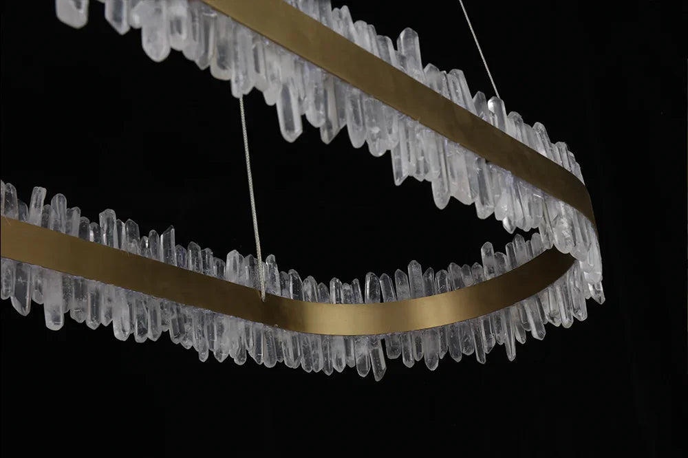47 Inch Linear Chandelier Modern Quartz Crystal Chandelier for Dining Room-Briglighting