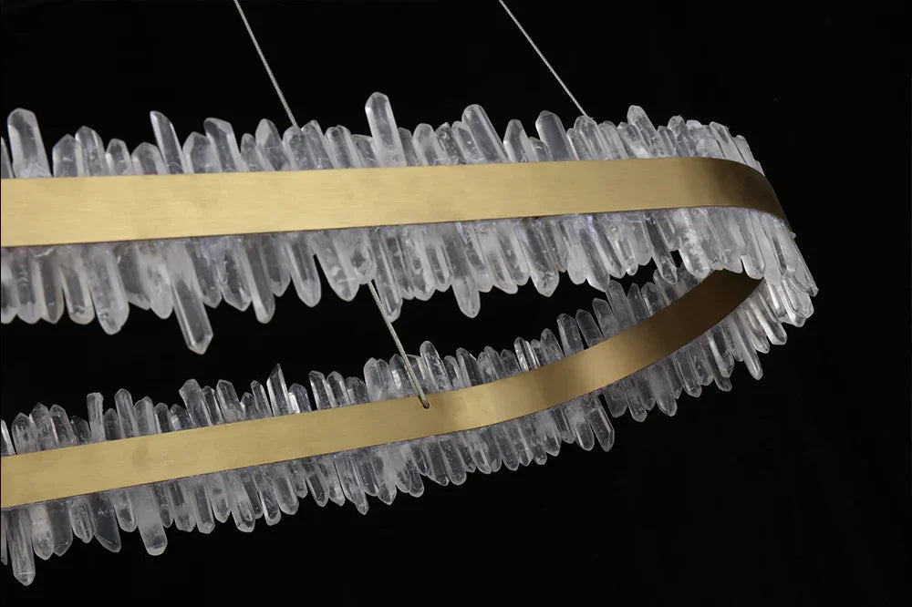 47 Inch Linear Chandelier Modern Quartz Crystal Chandelier for Dining Room-Briglighting