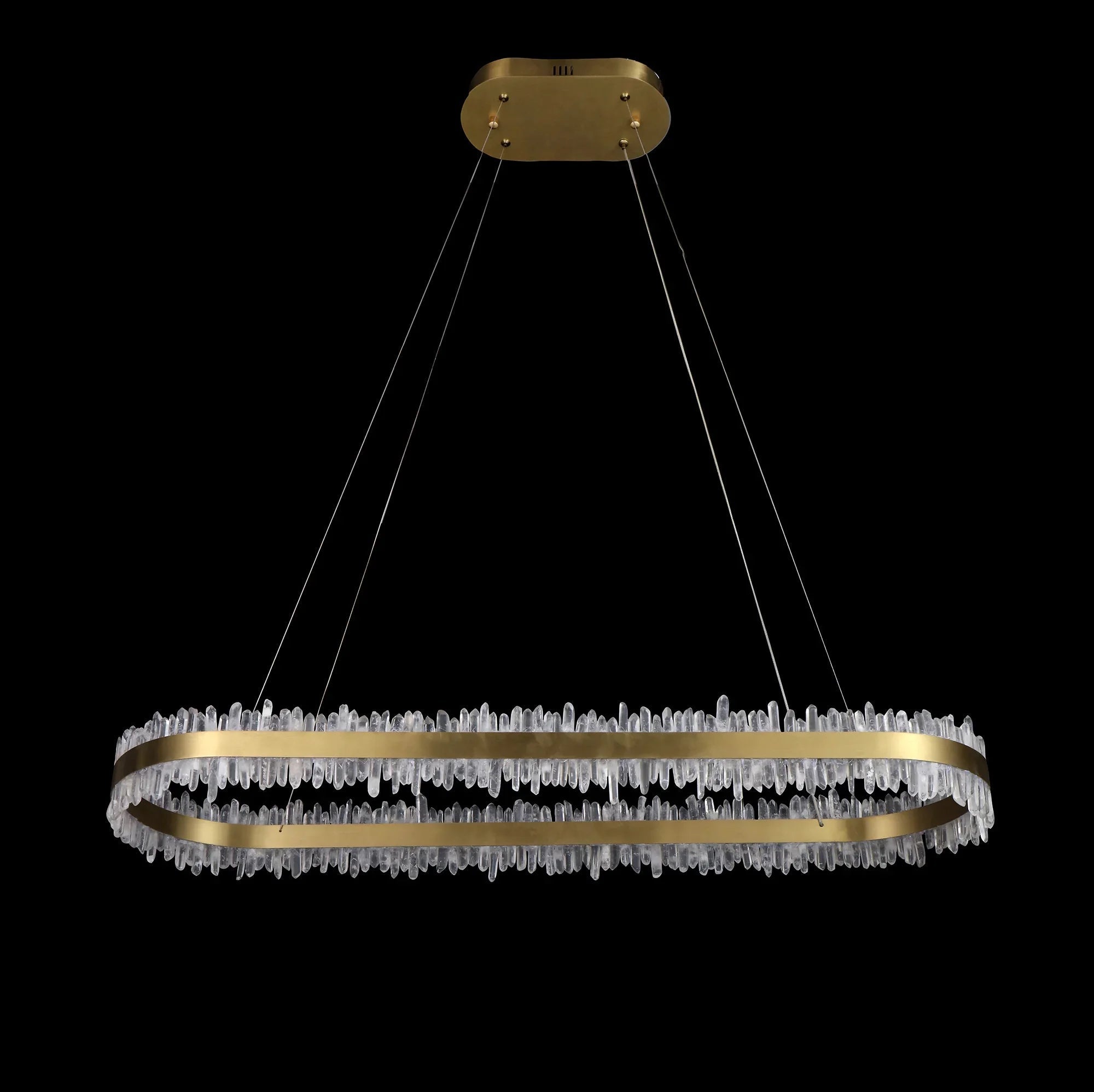 47 Inch Linear Chandelier Modern Quartz Crystal Chandelier for Dining Room-Briglighting