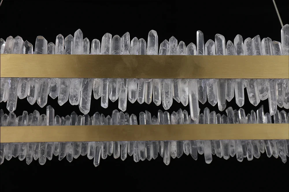 47 Inch Linear Chandelier Modern Quartz Crystal Chandelier for Dining Room-Briglighting