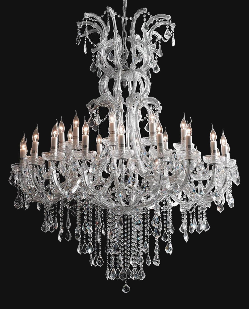 30 Lights Maria Theresa Chandelier 47'' Wide Large Crystal Chandelier for Wedding Hall-Briglighting