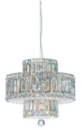 Plaza Nine Light Pendant Polished Stainless Steel-Briglighting