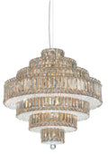 Plaza 25 Light Pendant Polished Stainless Steel-Briglighting