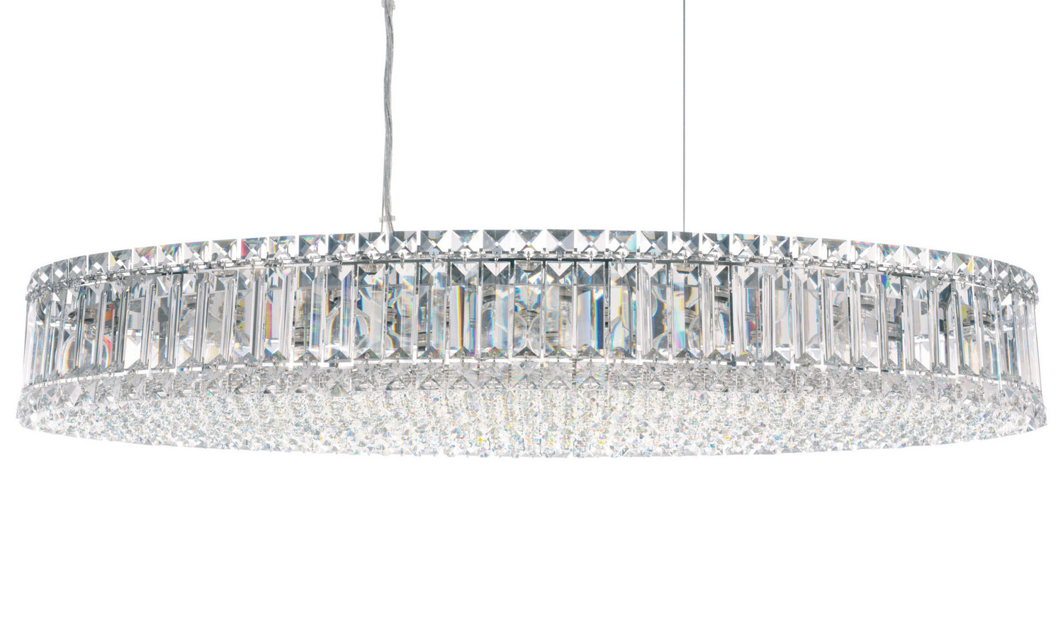 Plaza 16 Light Linear Pendant Polished Stainless Steel-Briglighting