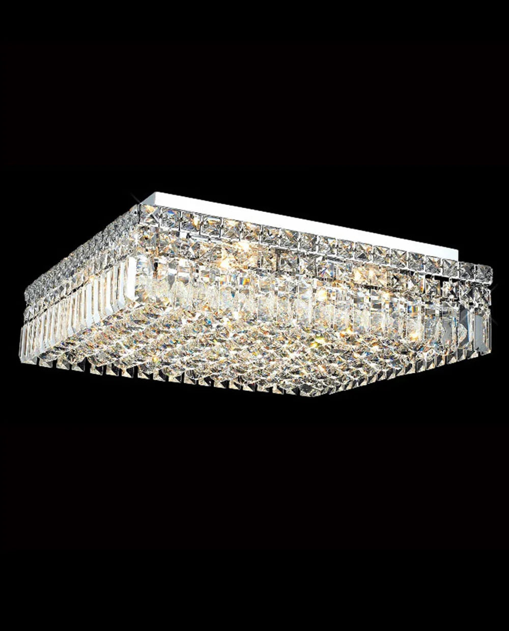 20'' Square Flush Mounted Chandelier Crystal Ceiling Light-吸顶灯-Briglighting