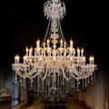 59X75 Inch 3 Tiers Candle Style Crystal Chandelier 45 Lights Big Chandelier for Living Room-Briglighting