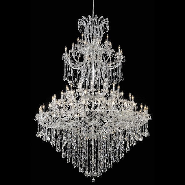 72X96 Inch Extra High Ceiling Chandelier Elegant Large Foyer Crystal Chandelier-Briglighting