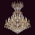 41 Lights Antique Brass Chandelier 60X71 Inch Large Wrought Iron Crystal Chandelier for High Ceilings-Briglighting