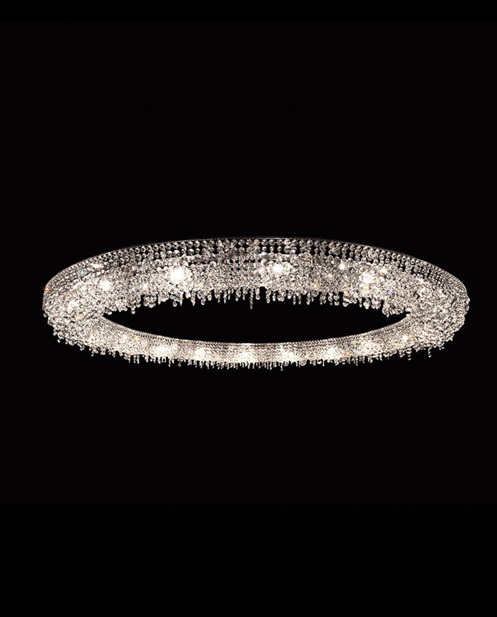 79 Inch Round Huge Looop Chandelier Hanging Modern Crystal Chandelier-Briglighting