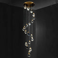20 Lights Modern Crystal Lighting 79'' Long Spiral Staircase Chandelier-Briglighting
