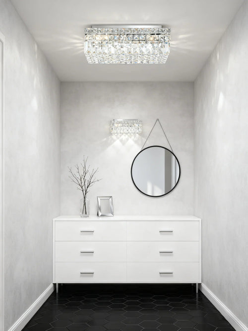 16'' Square Flush Mounted Chandelier Crystal Ceiling Light-吸顶灯-Briglighting