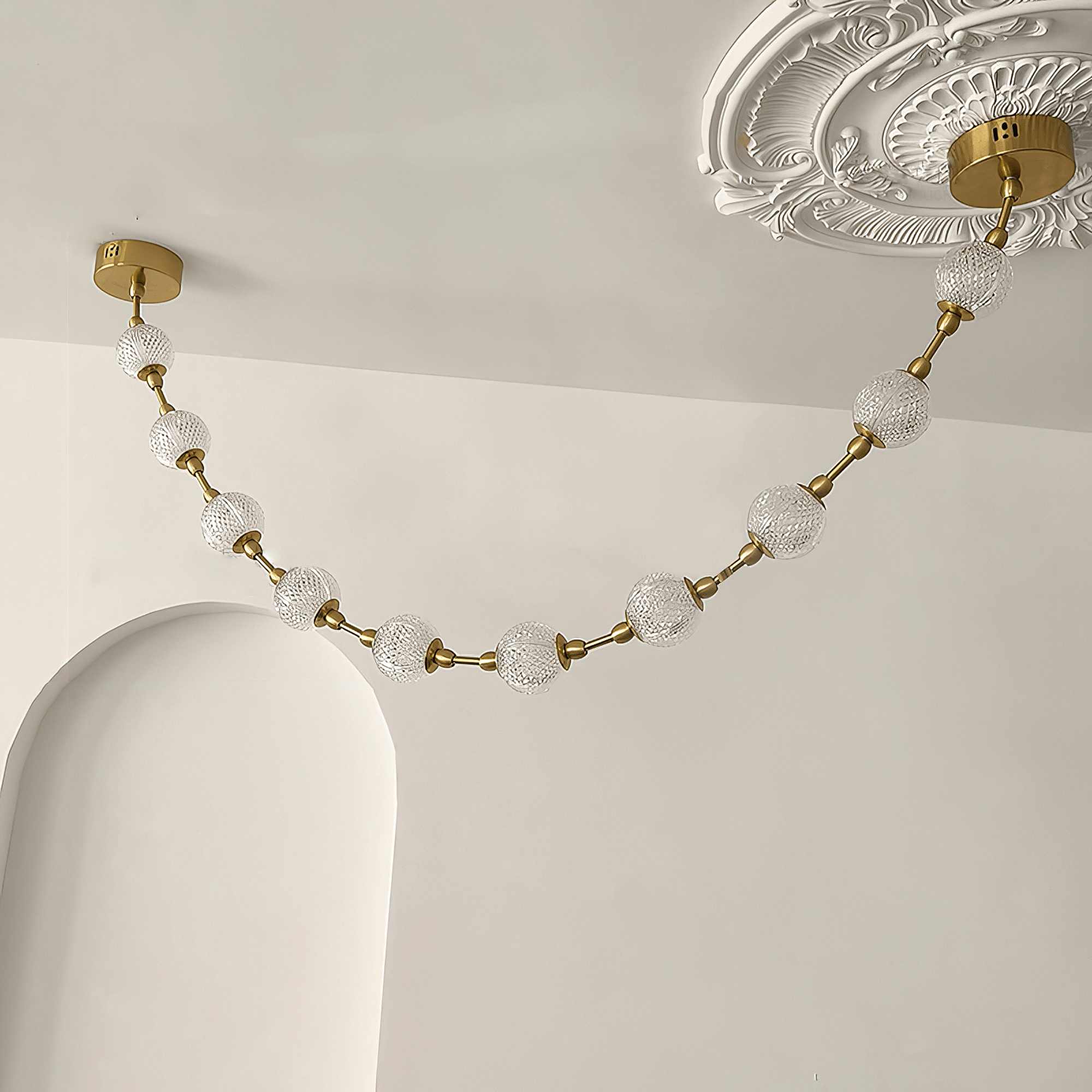 Strand Necklace Chandelier-Chandelier-Briglighting