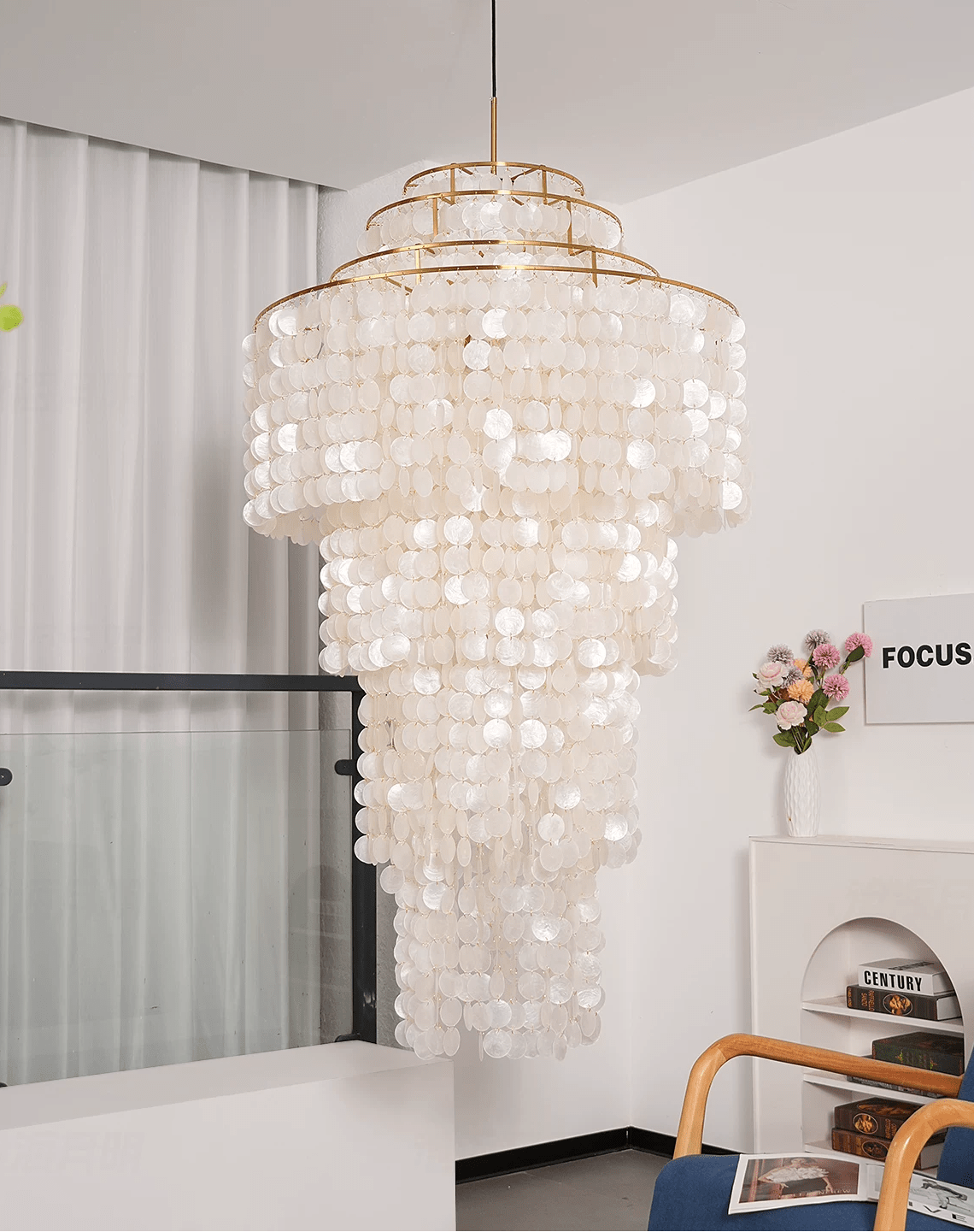 Modern Nerida Shell Chandelier-Chandelier-Briglighting