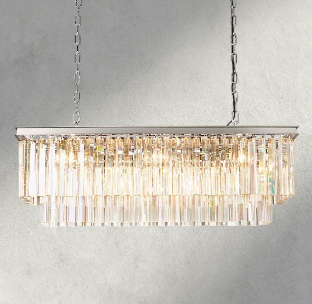 1920S Odeon Rectangular Chandelier 40", 49", 59"-chandelier-Briglighting