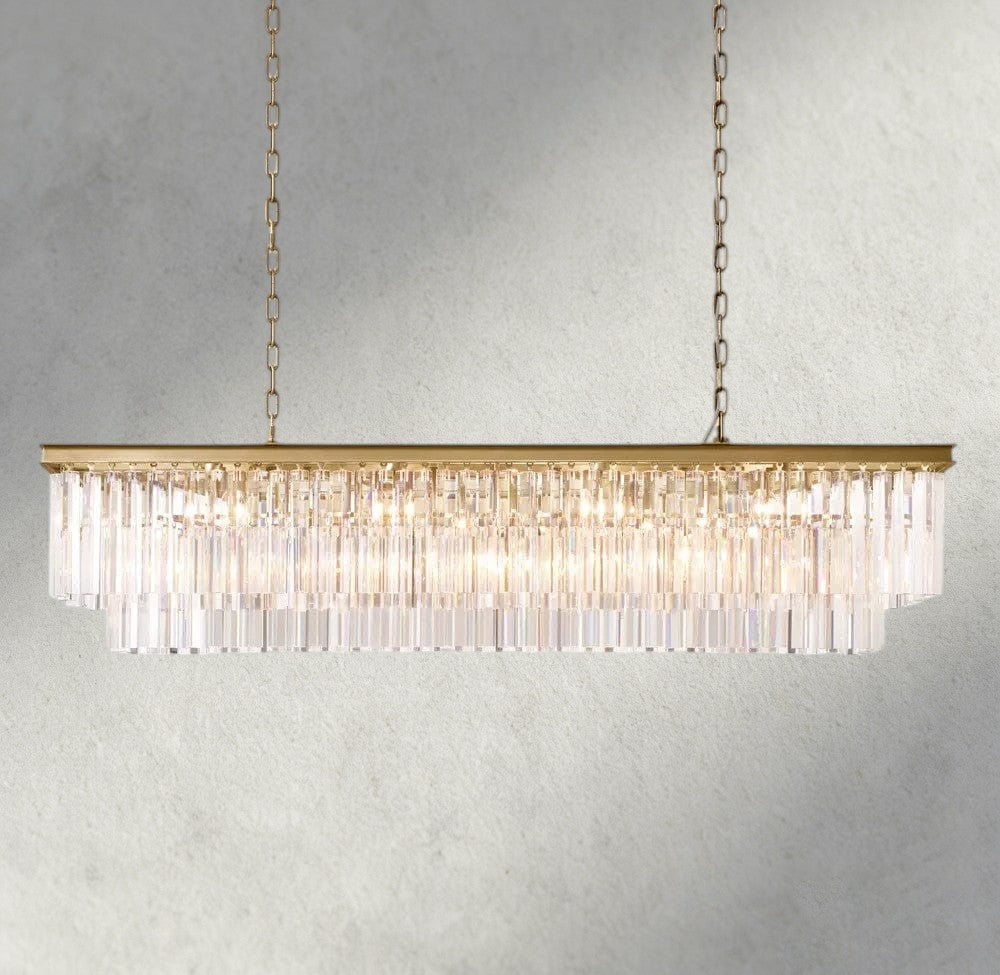 1920S Odeon Rectangular Chandelier 40", 49", 59"-chandelier-Briglighting