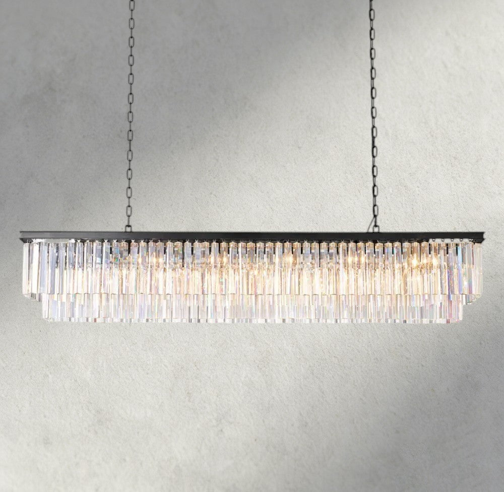 1920S Odeon Rectangular Chandelier 40", 49", 59"-chandelier-Briglighting