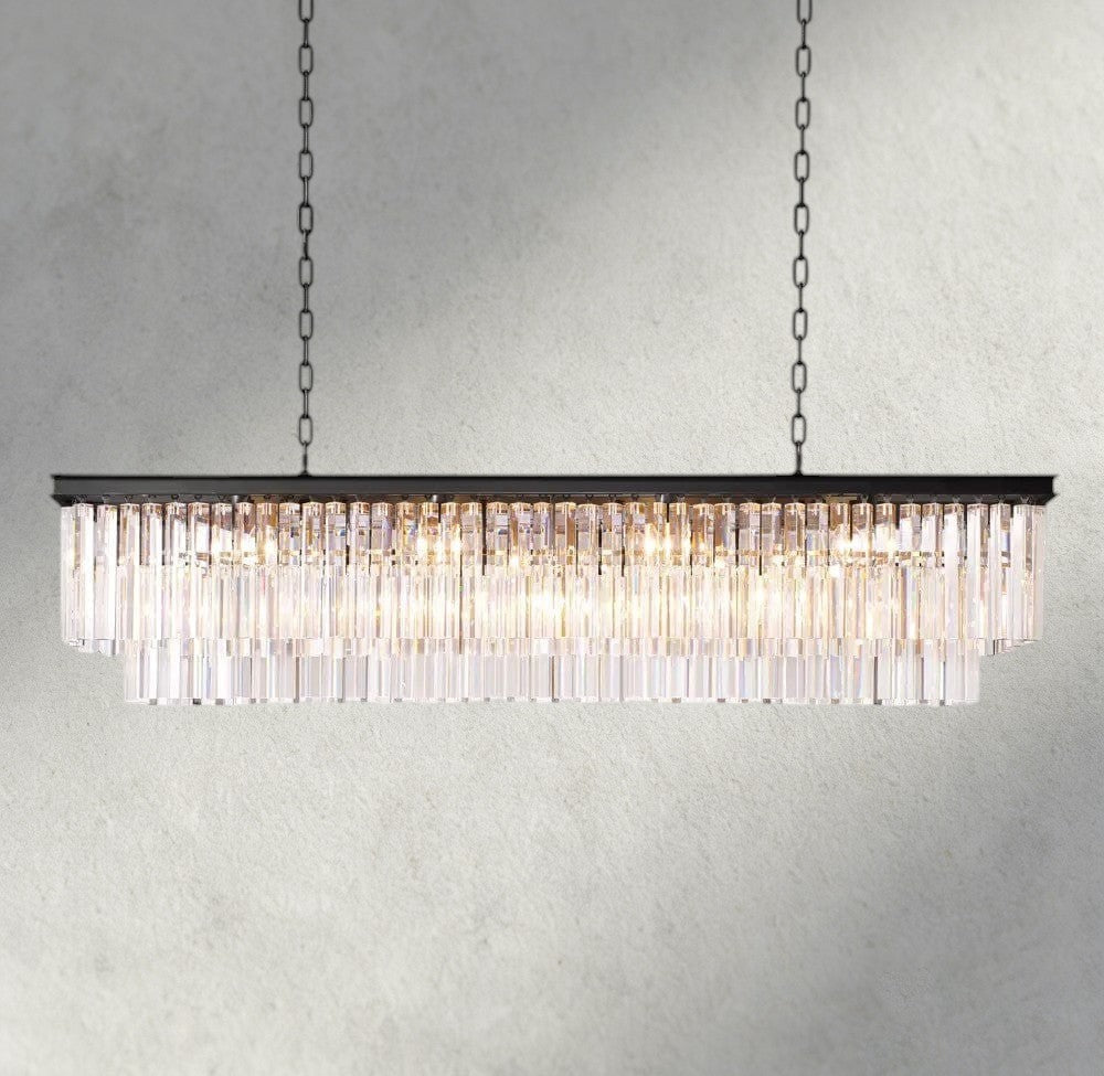 1920S Odeon Rectangular Chandelier 40", 49", 59"-chandelier-Briglighting