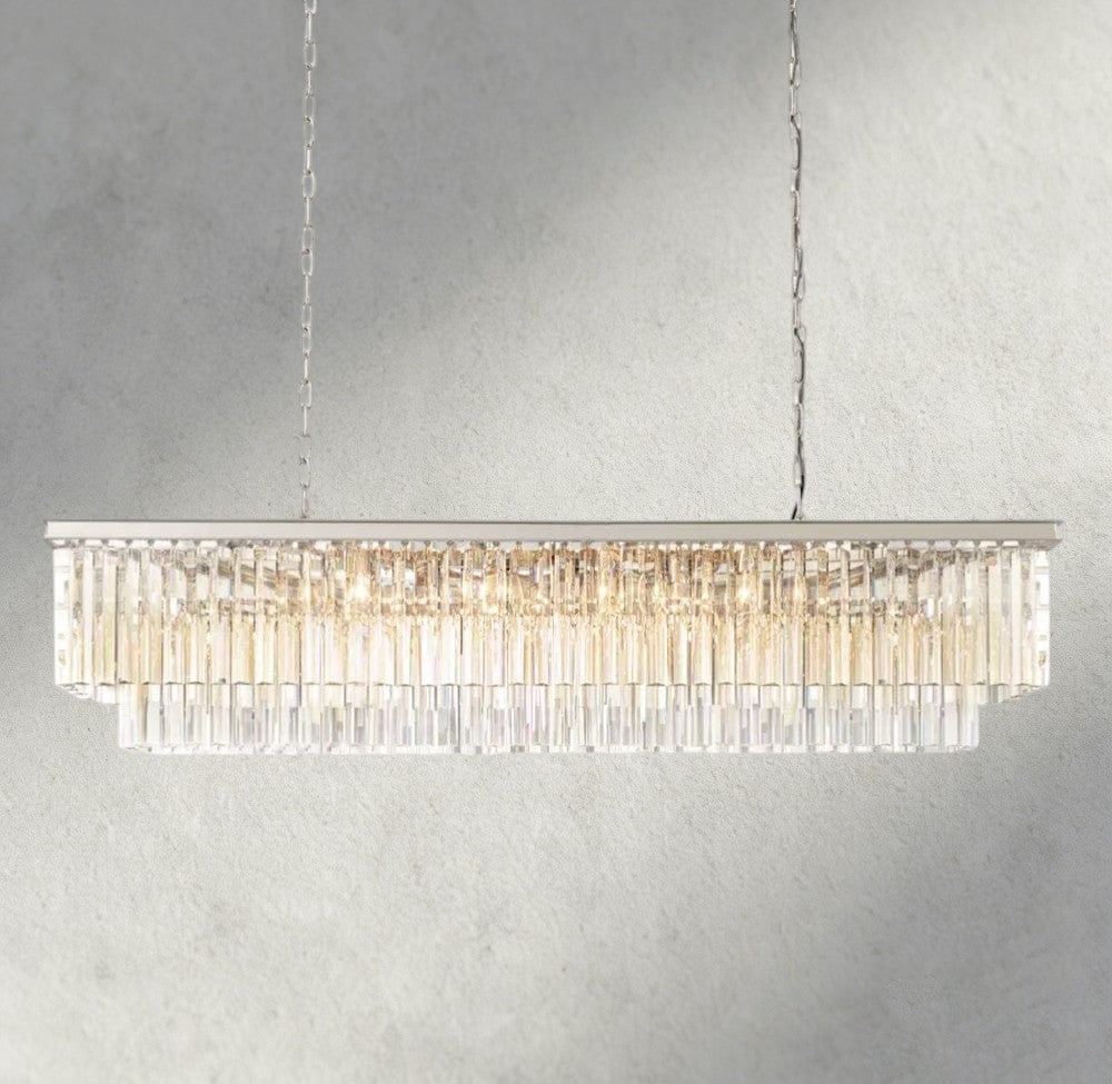 1920S Odeon Rectangular Chandelier 40", 49", 59"-chandelier-Briglighting