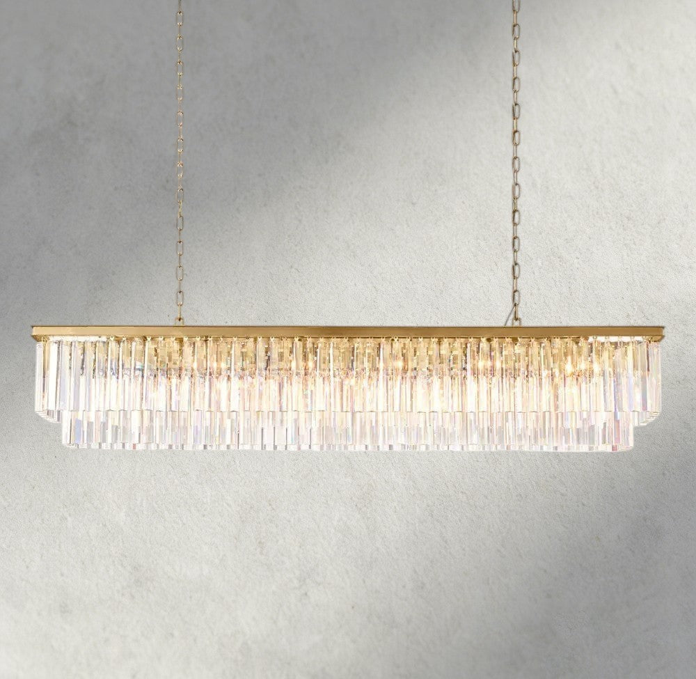 1920S Odeon Rectangular Chandelier 40", 49", 59"-chandelier-Briglighting