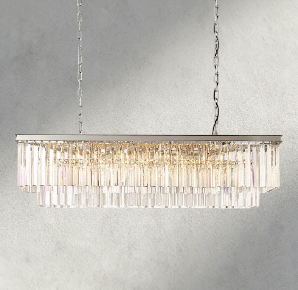 1920S Odeon Rectangular Chandelier 40", 49", 59"-chandelier-Briglighting