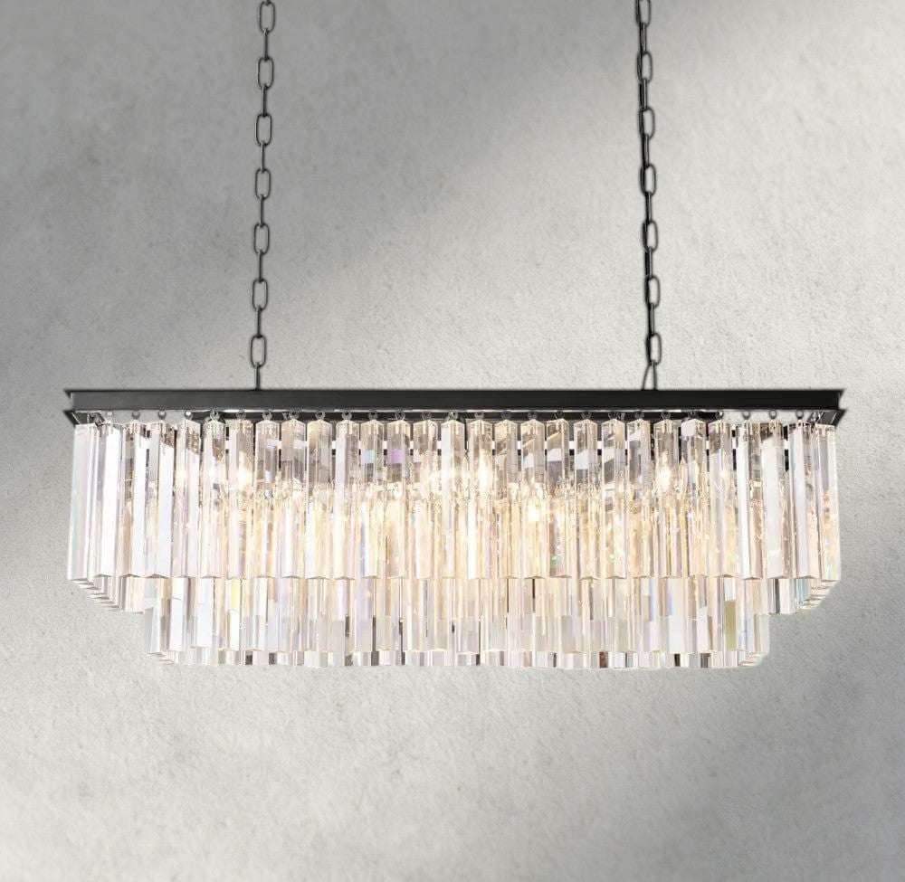 1920S Odeon Rectangular Chandelier 40", 49", 59"-chandelier-Briglighting