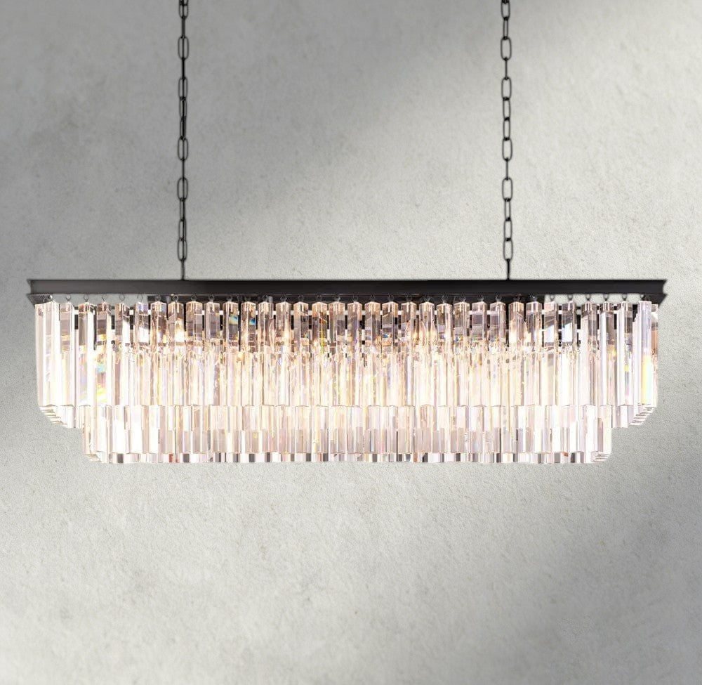 1920S Odeon Rectangular Chandelier 40", 49", 59"-chandelier-Briglighting