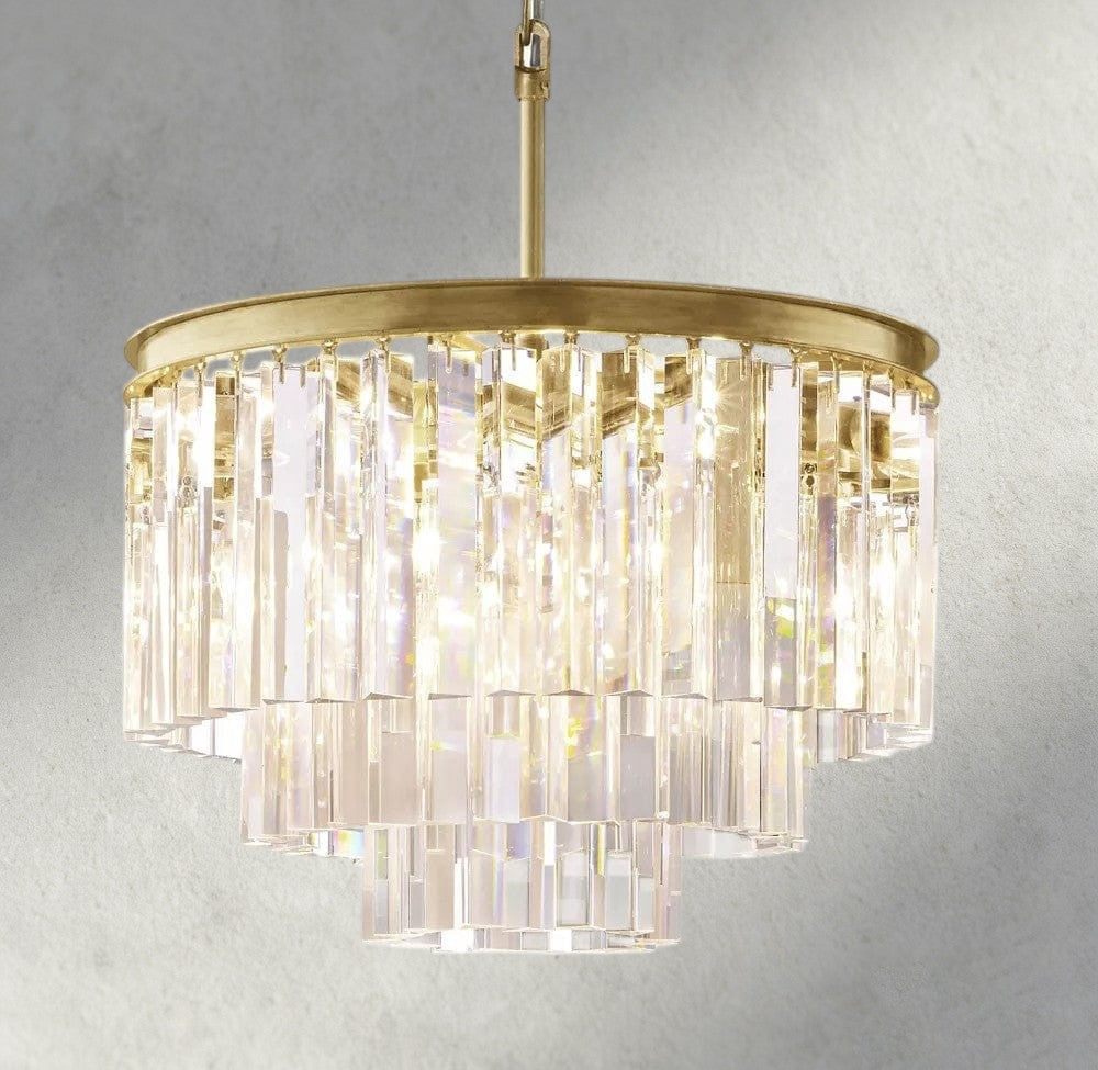 1920s Odeon Round Chandelier 20", 32", 44"-chandelier-Briglighting