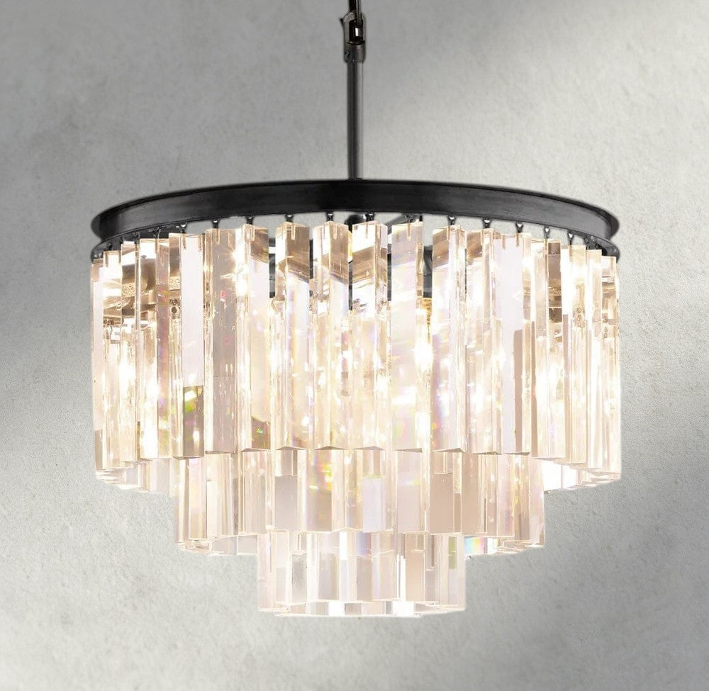 1920s Odeon Round Chandelier 20", 32", 44"-chandelier-Briglighting