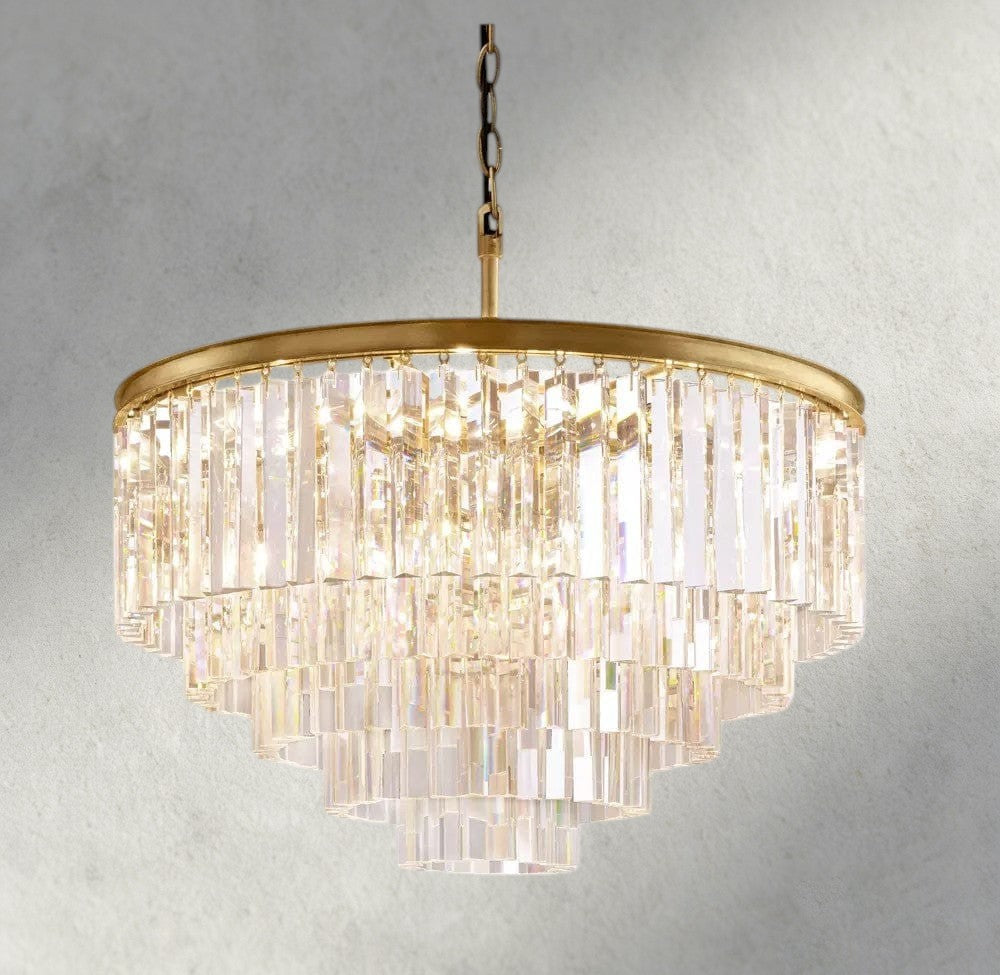 1920s Odeon Round Chandelier 20", 32", 44"-chandelier-Briglighting