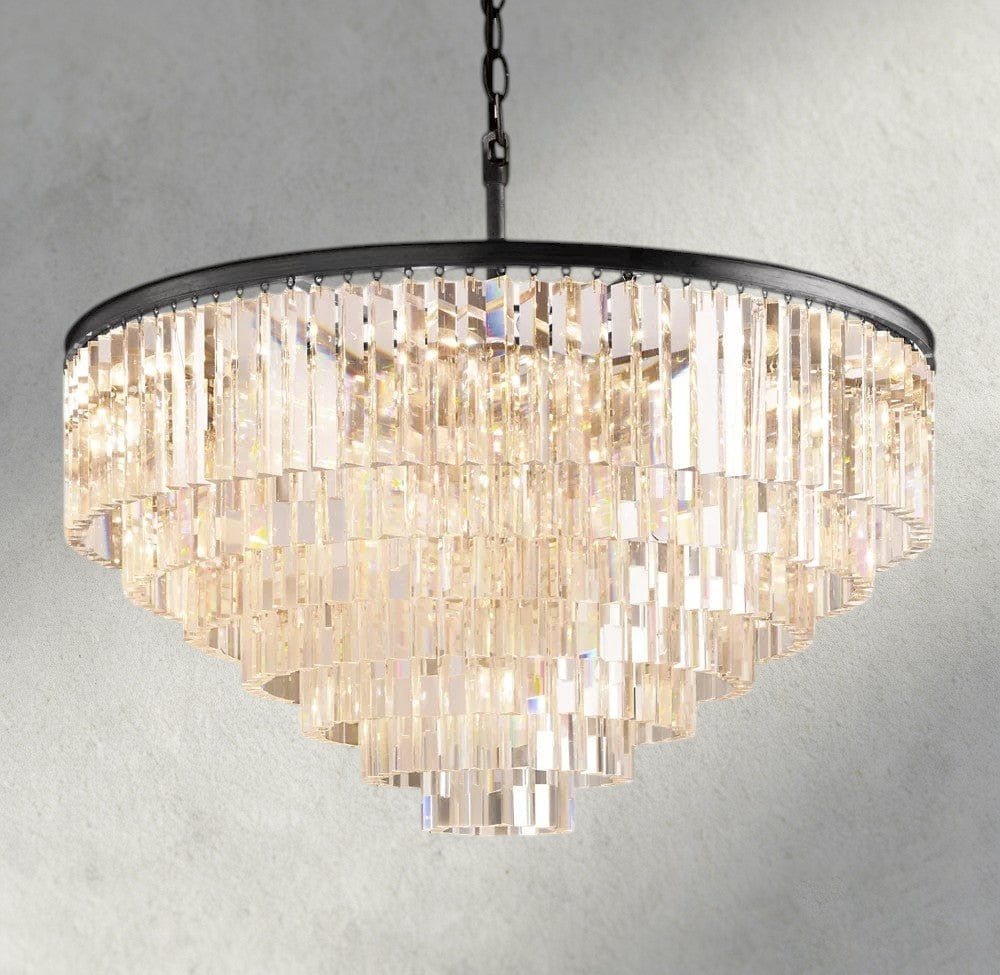 1920s Odeon Round Chandelier 20", 32", 44"-chandelier-Briglighting