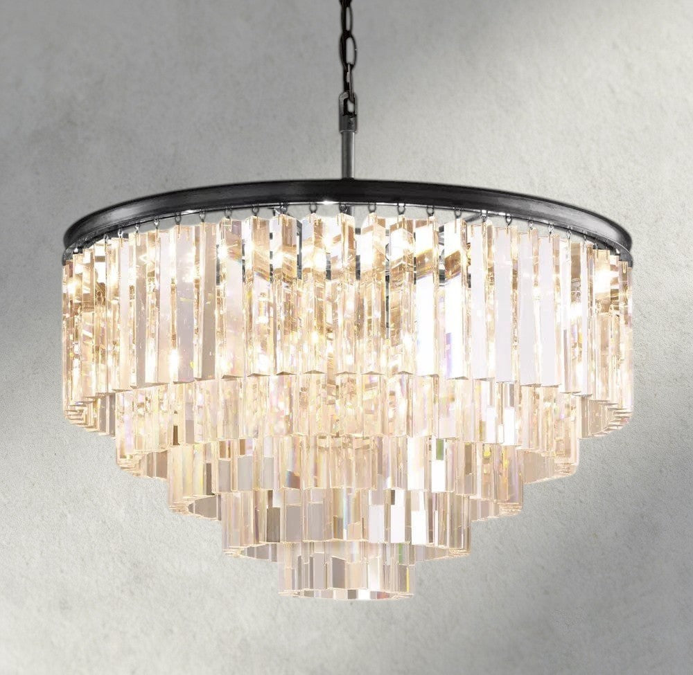 1920s Odeon Round Chandelier 20", 32", 44"-chandelier-Briglighting