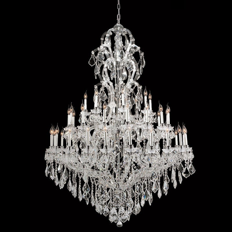 59X85 Inch Tall Chandelier for High Ceiling Foyers 48 Lights Chrome Elegant Crystal Lighting-Briglighting