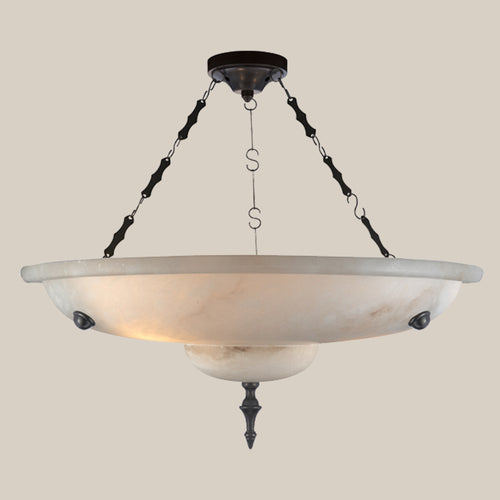 Alabaster Bowl Pendant Light