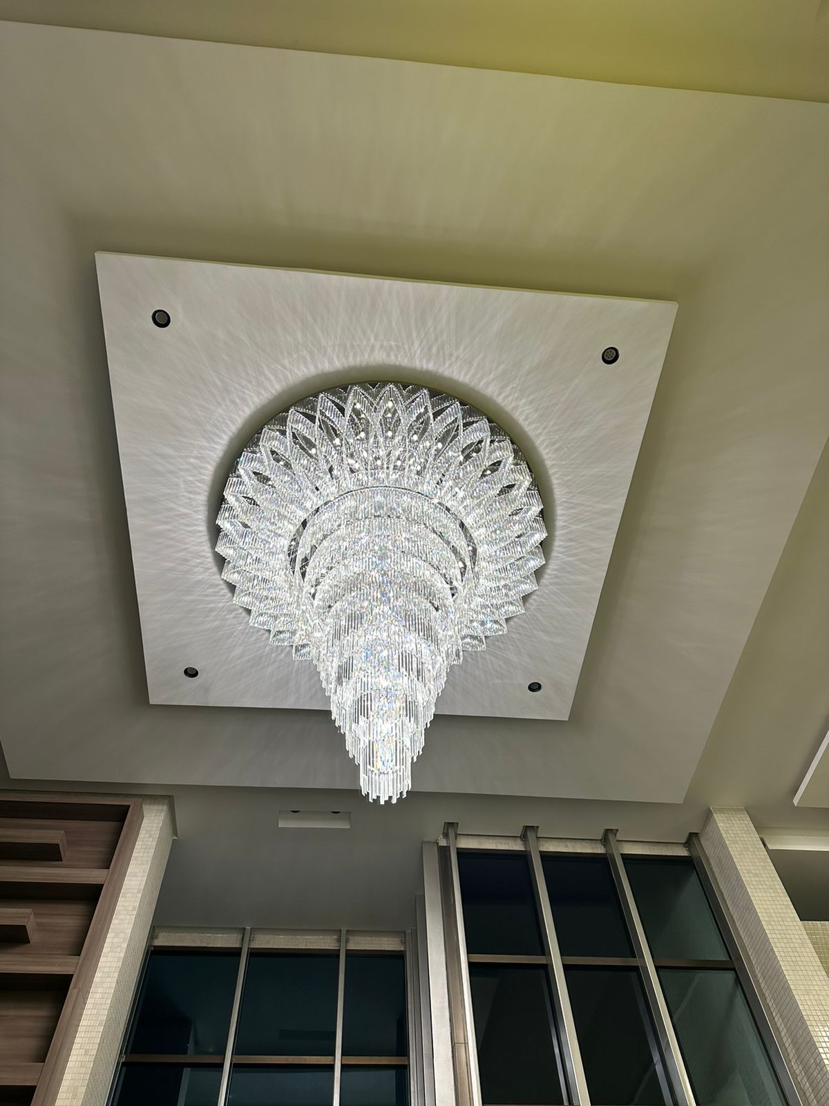 72'' Modern Foyer Crystal Chandelier Large Chandeliers for Banquet Hall-Briglighting