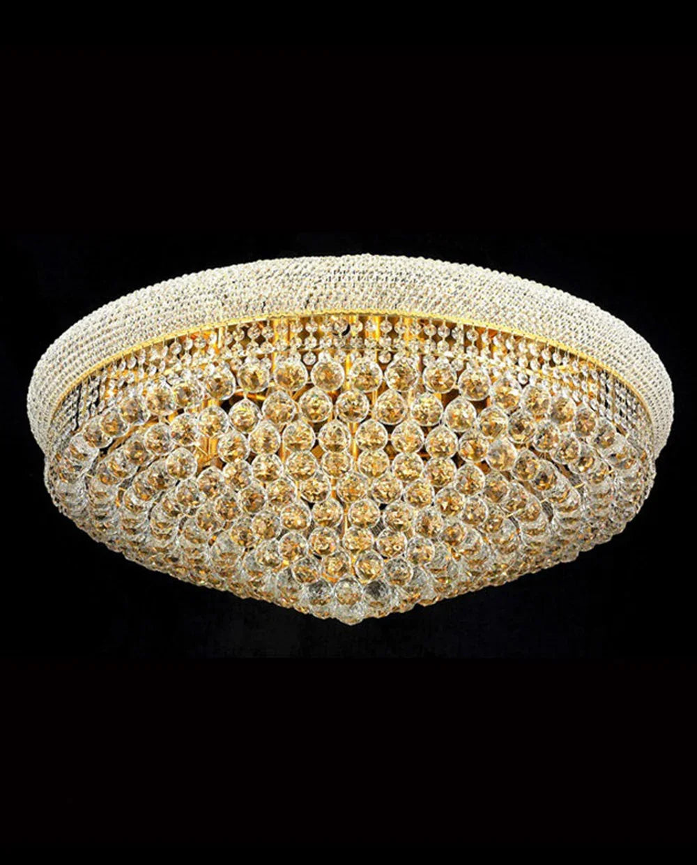 36'' Round Crystal Ceiling Light Empire Flush Mounted Crystal Chandelier-吸顶灯-Briglighting