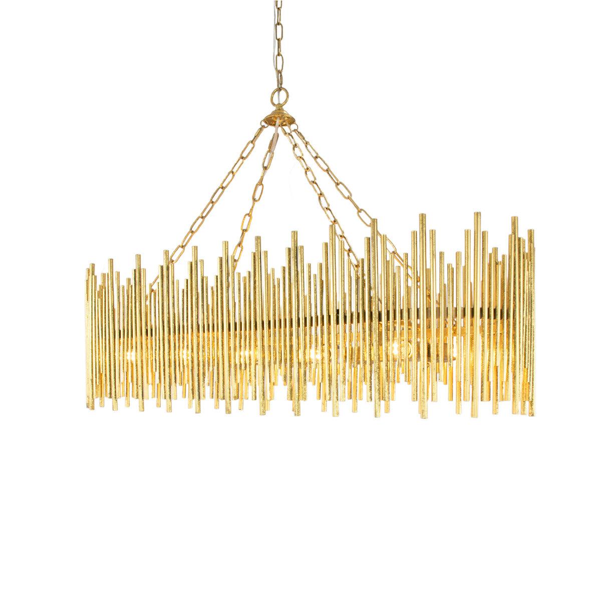 Althely 10 Lights Rectangle Pendant Chandelier-Briglighting