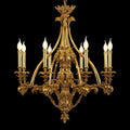 33X31 Inch 8 Lights Small Baroque Style Antique Copper Chandelier-Briglighting