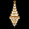 35X83 Inch Big Foyer Lighting Cascading French Empire Brass and Crystal Chandelier-Briglighting