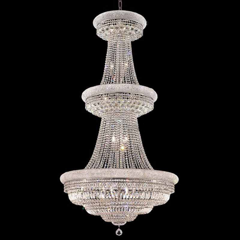 36X69 Inch 32 Lights French Basket K9 Crystal Chandelier Lighting-Briglighting