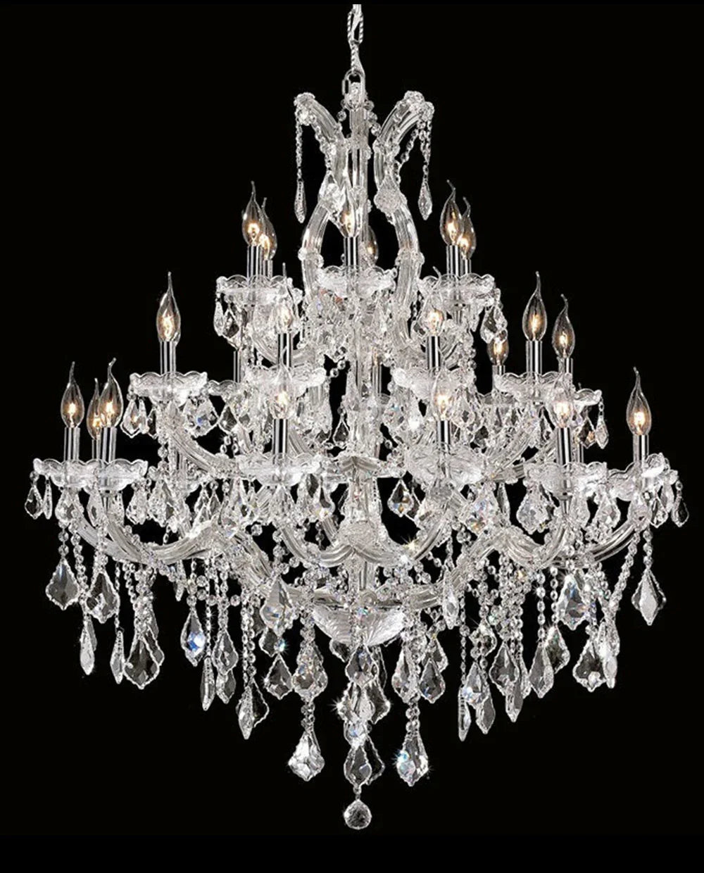 37'' Big Chandelier 28 Lights Maria Theresa Crystal Chandelier for Living Room MT01L28C-吊灯-Briglighting